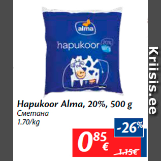 Allahindlus - Hapukoor Alma, 20%, 500 g