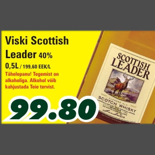 Allahindlus - Viski Scottish Leader