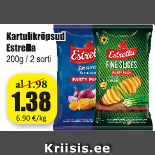 Скидка - Картофельные чипсы Estrella