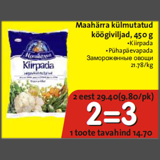 Скидка - Замороженные овощи