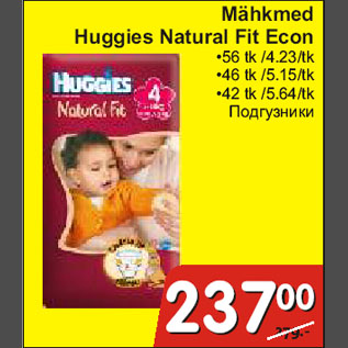 Allahindlus - Mähkemed Huggies Natural Fit Econ