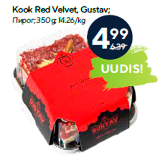 Allahindlus - Kook Red Velvet, Gustav; 350 g
