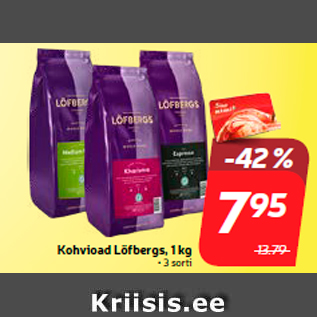 Allahindlus - Kohvioad Löfbergs, 1 kg