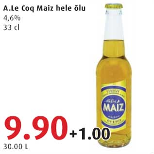 Allahindlus - A.Le Coq Maiz hele õlu
