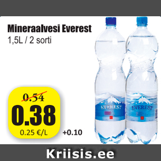 Скидка - Минеральная вода Everest