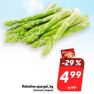 Allahindlus - Roheline spargel, kg