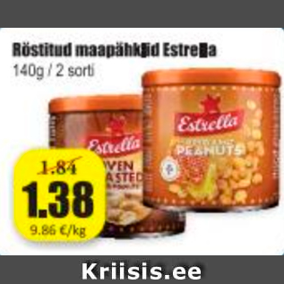 Allahindlus - Röstitud maapähklid Estrella