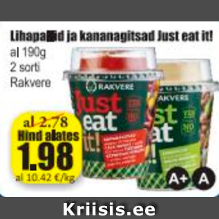 Allahindlus - Lihapallid ja kananagitsad Just eat it!