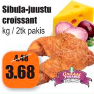 Allahindlus - Sibula-juustu croissant