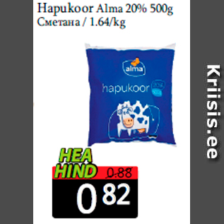 Allahindlus - Hapukoor Alma 20% 500g