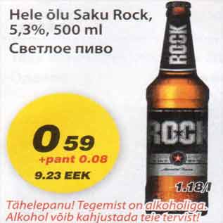 Allahindlus - Hele õlu Saku Rock