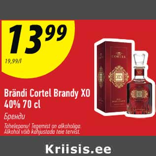 Allahindlus - Brändi Cortel Brandy XO