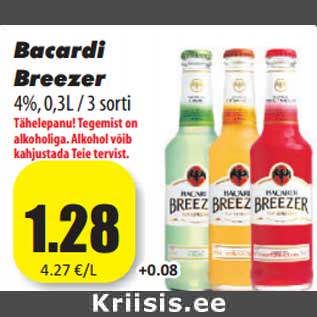 Allahindlus - Bacardi Breezer