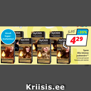 Allahindlus - Syoss Olio Intense juuksevärv**
