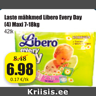 Allahindlus - Laste mähkmed Libero Every Day