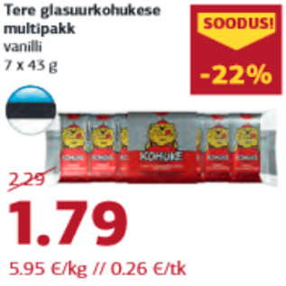 Allahindlus - Tere glasuurkohukese multipakk