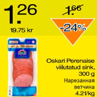 Allahindlus - Oskari Perenaise viilutatud sink