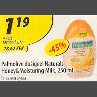 Allahindlus - Palmolive duigeel Naturals Honey%Moisturing Milk