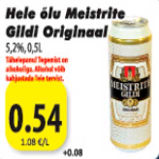 Скидка - Cветлое пиво Meistrite Gildi Originaal