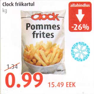 Allahindlus - Clock friikartul