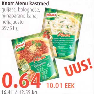 Allahindlus - Knorr Menu kastmed