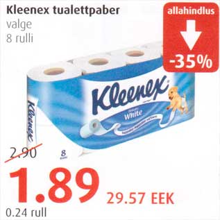 Allahindlus - Kleenex tualettpaber