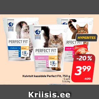 Скидка - Корм для кошек Perfect Fit, 750 г
