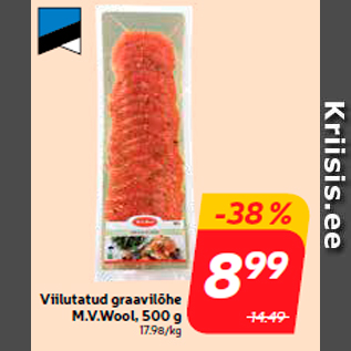 Allahindlus - Viilutatud graavilõhe M.V.Wool, 500 g