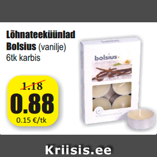 Скидка - Ароматические чайные свечи Bolsius