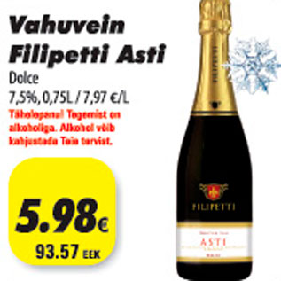 Allahindlus - Vahuvein Filipetti Asti