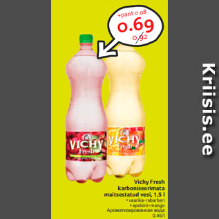 Allahindlus - Vichy Fresh karboniseerimata maitsestatud vesi, 1,5 l