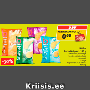 Allahindlus - Bittles kartulikrõpsud, 150 g