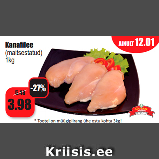 Allahindlus - Kanafilee (maitsestatud) 1kg