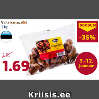 Allahindlus - Valla kanapallid 1 kg