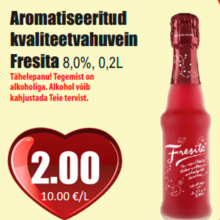 Скидка - Ароматизированное игристое вино Fresita