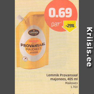 Allahindlus - Lemmik Provansaal majonees, 405 ml