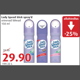 Allahindlus - Lady speed Stick sprayd