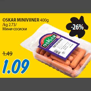 Allahindlus - OSKAR MINIVIINER 400g