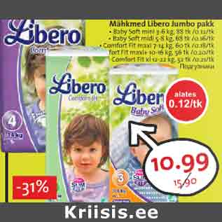 Allahindlus - Mähkmed Libero Jumbo pakk