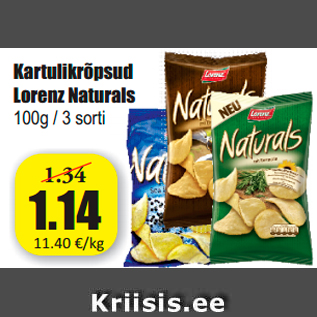 Скидка - Картофельные чипсы Lorenz Naturals