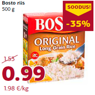 Allahindlus - Bosto riis 500 g