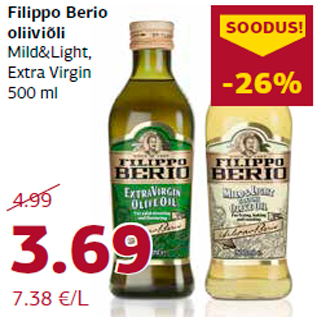 Allahindlus - Filippo Berio oliiviõli