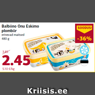 Allahindlus - Balbiino Onu Eskimo plombiir