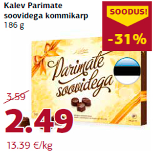 Allahindlus - Kalev Parimate soovidega kommikarp 186 g