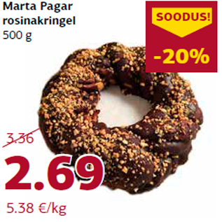 Allahindlus - Marta Pagar rosinakringel 500 g