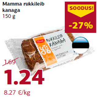 Allahindlus - Mamma rukkileib kanaga 150 g