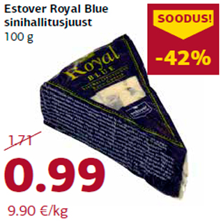 Allahindlus - Estover Royal Blue sinihallitusjuust 100 g