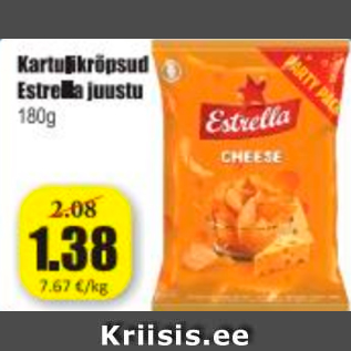 Скидка - Картофельные чипсы с сыром Estrella 180 г