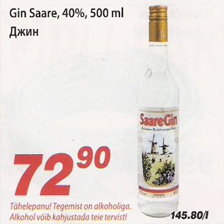 Allahindlus - Gin Saare, 40%, 500ml