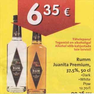 Allahindlus - Rumm Juanita Premium